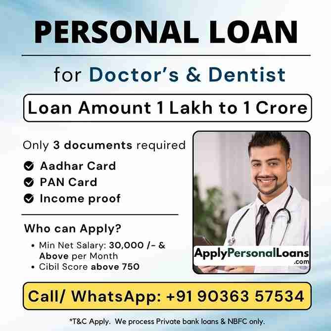 Doctors & Medical Specialists Personal Loan Offer for IT Professionals & Software Engineers India