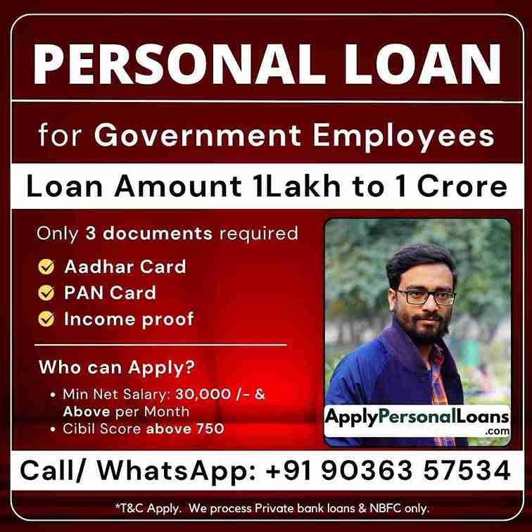 Government Administrative Staff personal loan options available for salaried residents in Kozhikode