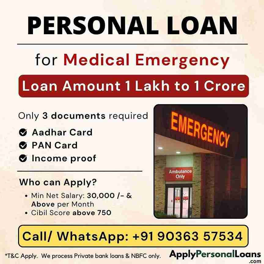 Medical Expenses & Healthcare personal loan options available for salaried residents in Pathanamthitta