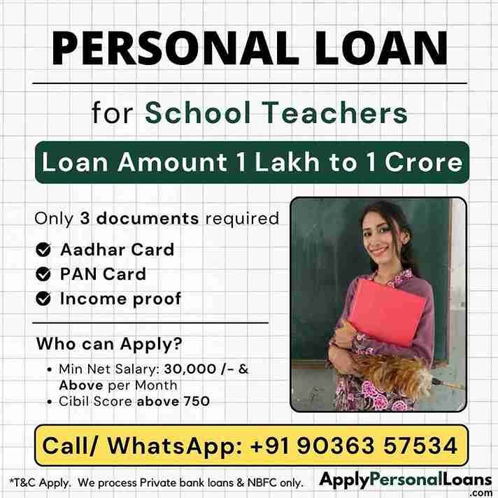 Personal Loan for School Teachers in Salem, Hubballi & Tirupati — ApplyPersonalLoans.com