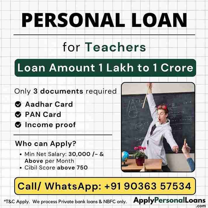 School & High School Teachers personal loan options available for salaried residents in Ballari