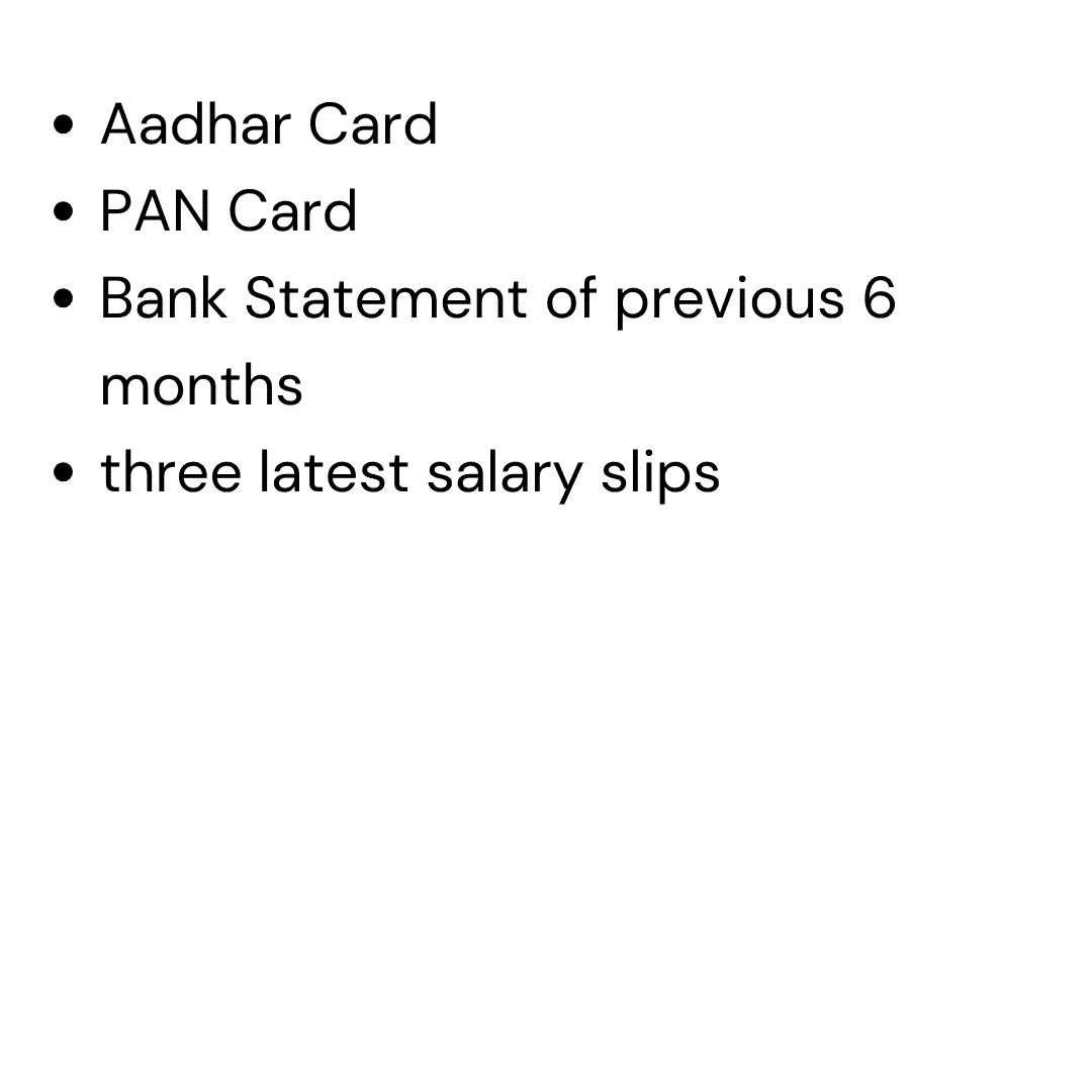 Vehicle Loan - Document Required